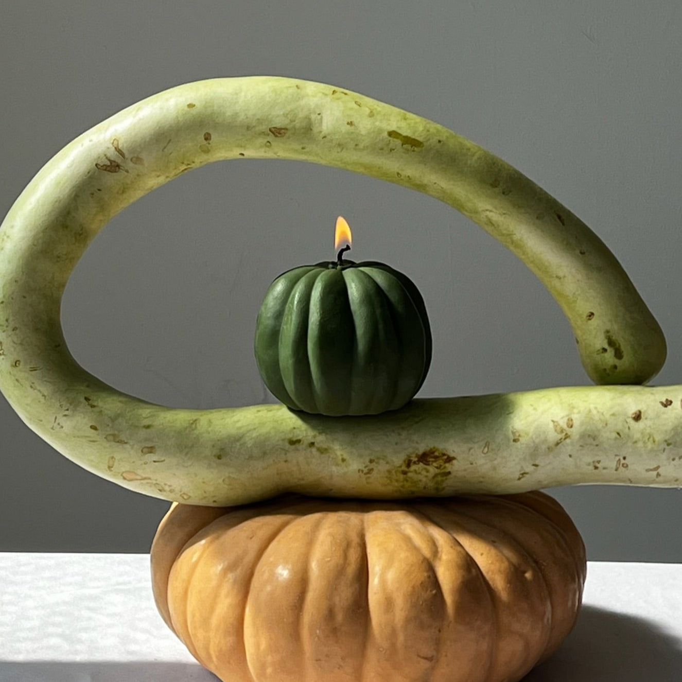 Green Pumpkin Candle