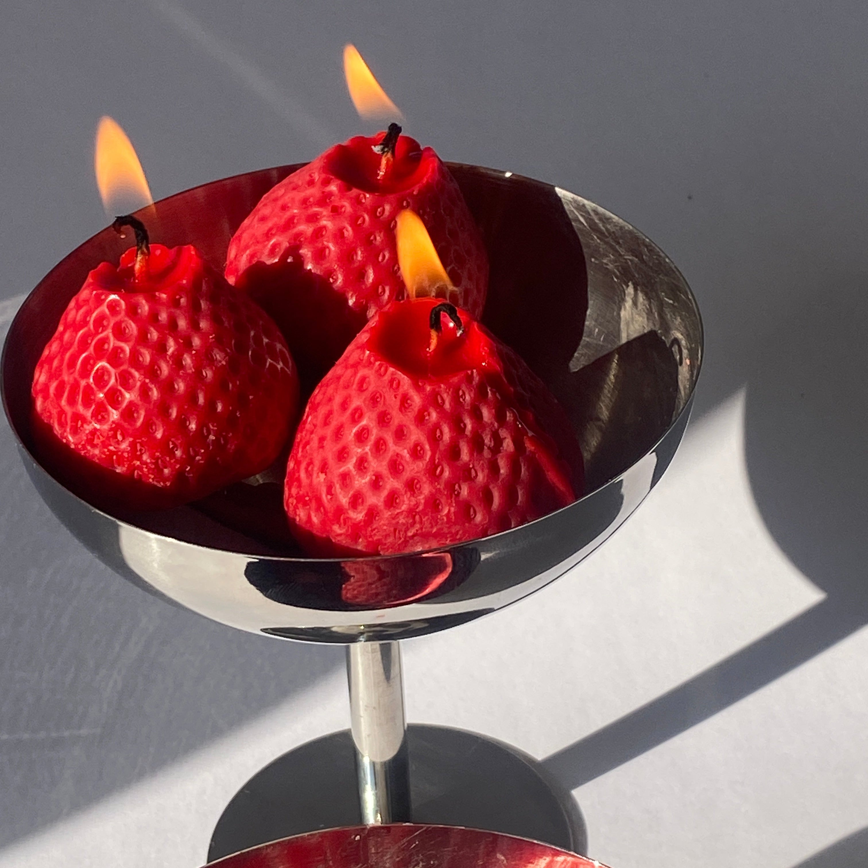 Large Strawberry Candles - 3 Pack-6